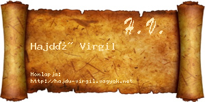 Hajdú Virgil névjegykártya